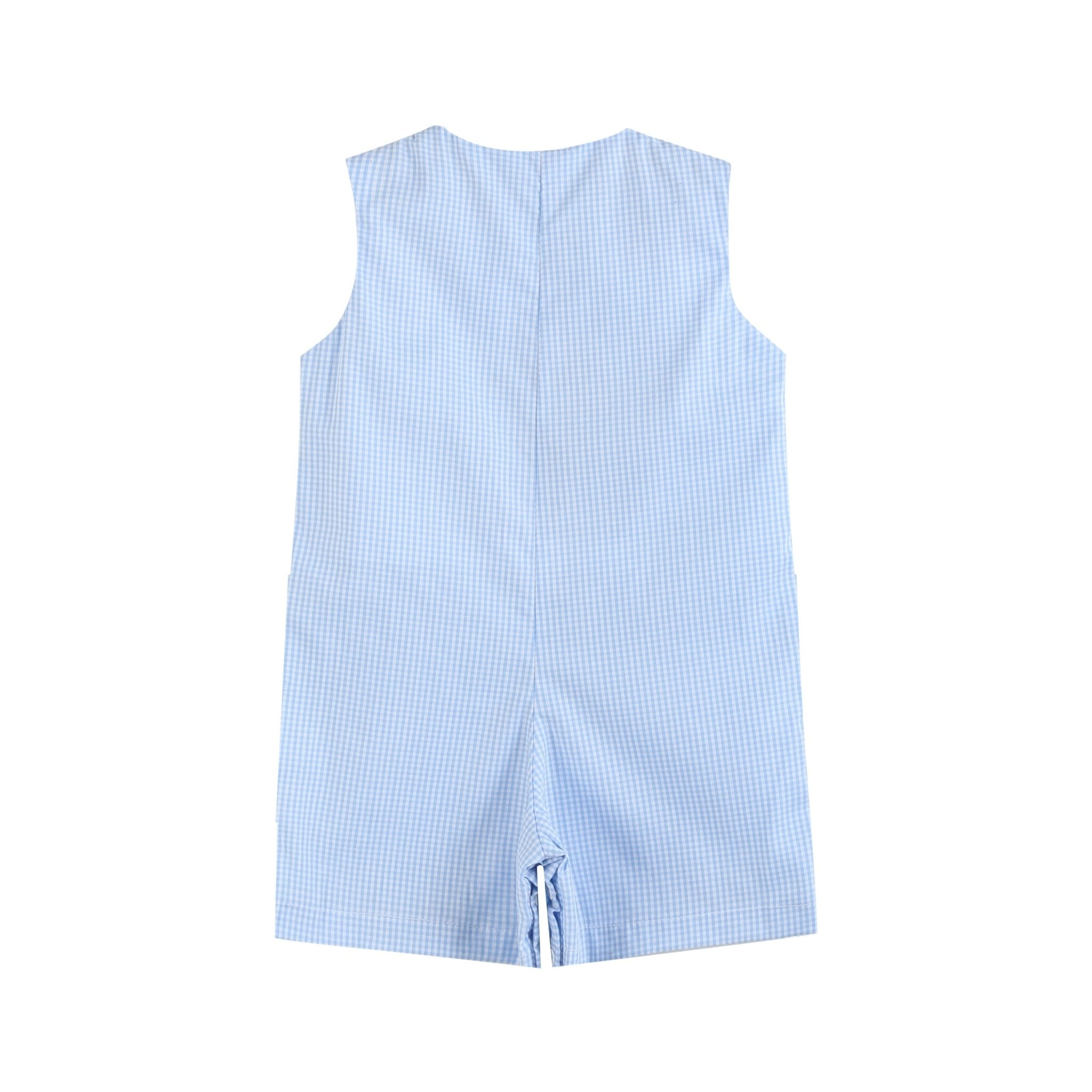 Blue Gingham Shortalls – All American Boy