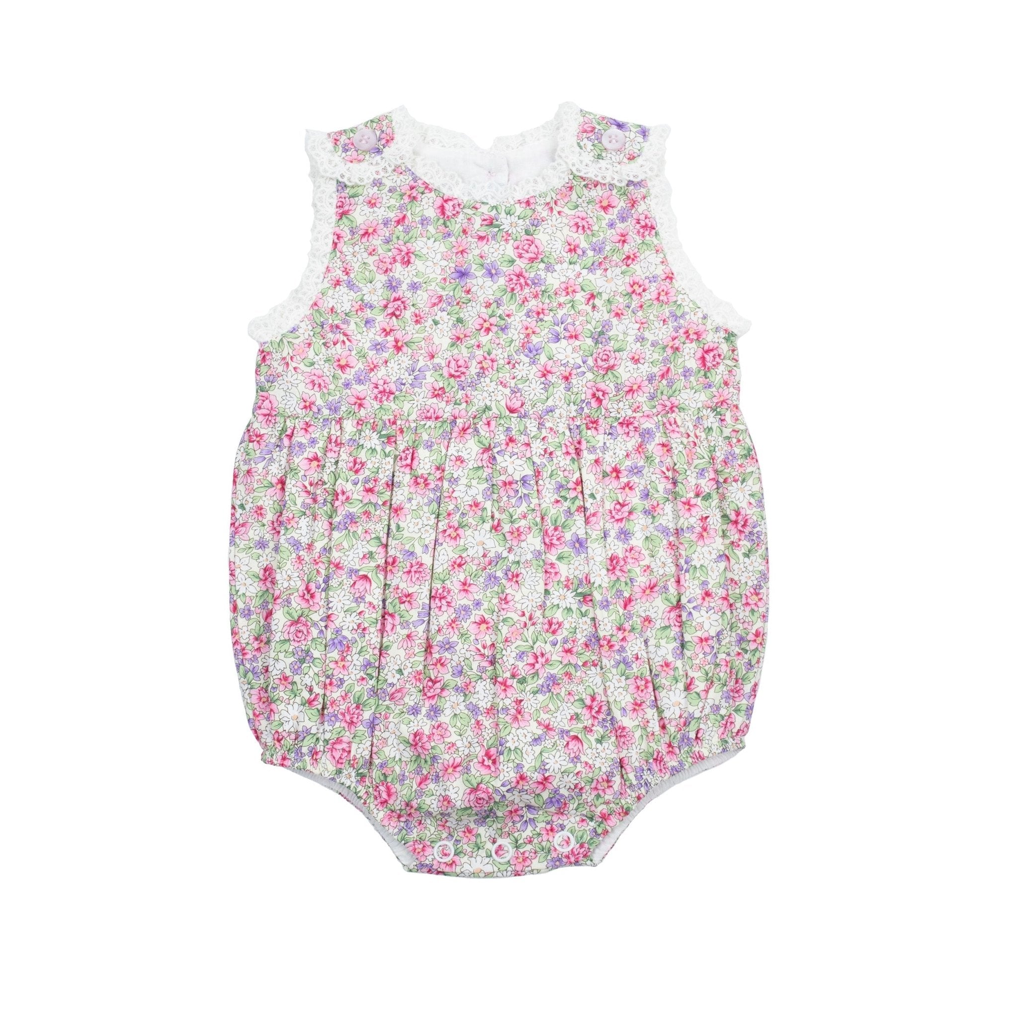 Baby Girl Mila Sleeveless Bubble Romper - Blissfully Lavender BoutiqueCuclie