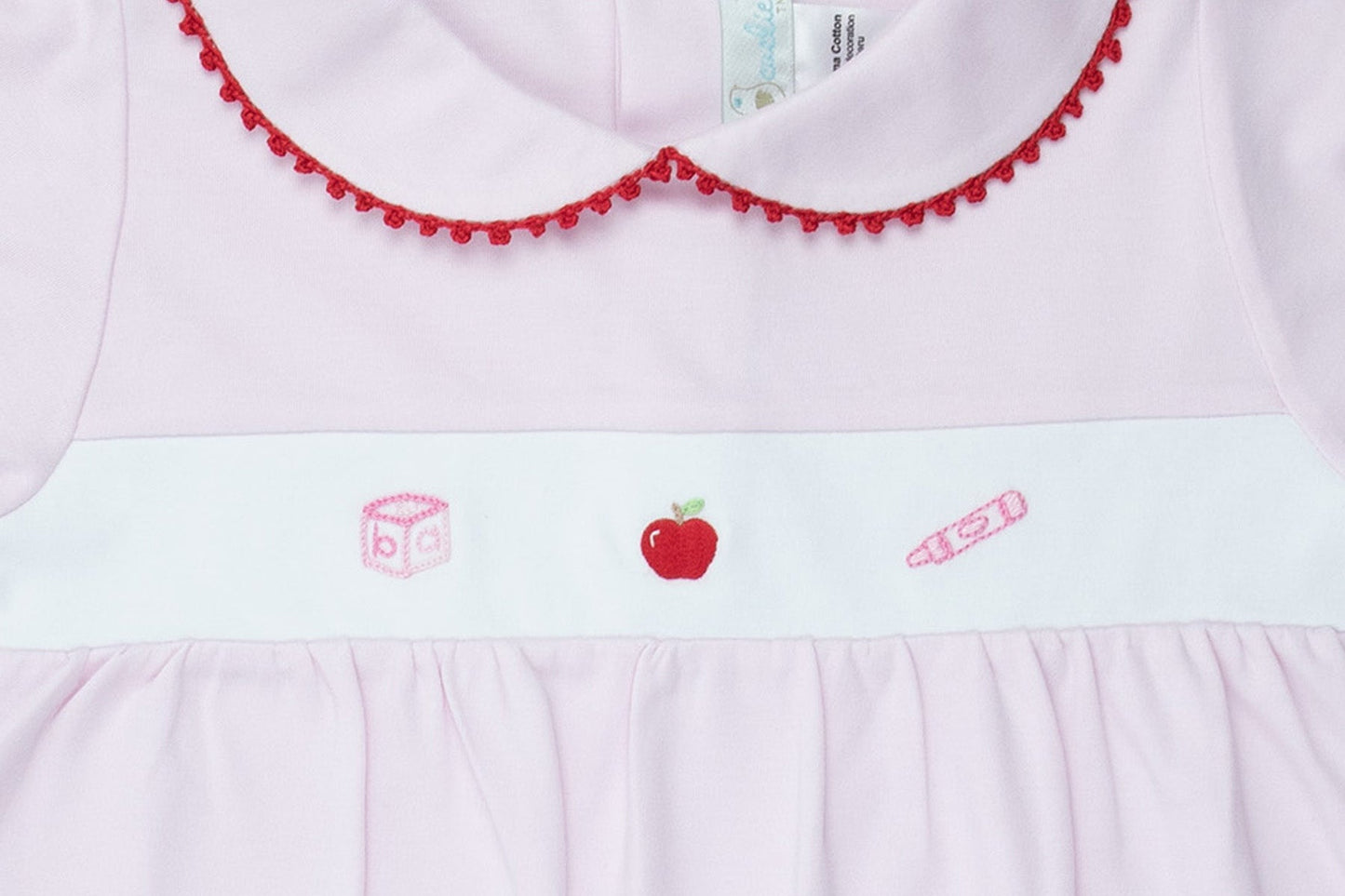 Baby Girl Pink School Days Pima Dress - Blissfully Lavender BoutiqueCuclie