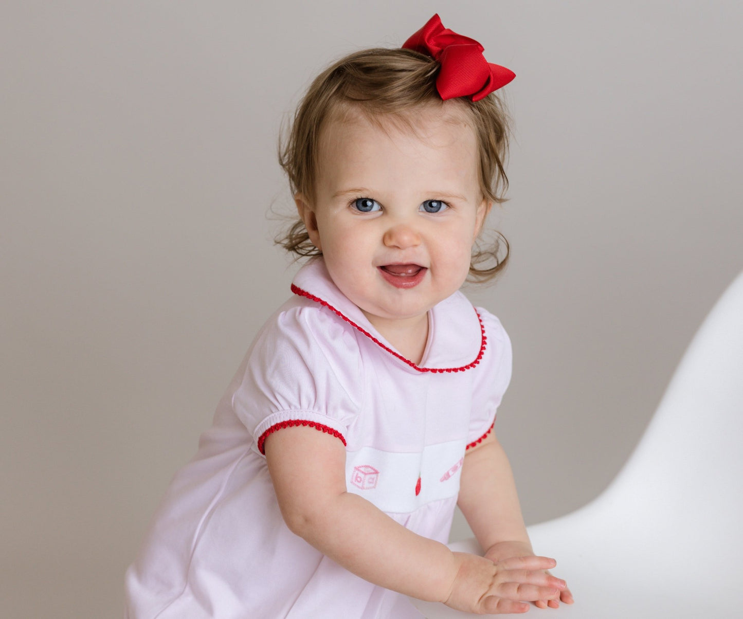 Baby Girl Pink School Days Pima Dress - Blissfully Lavender BoutiqueCuclie