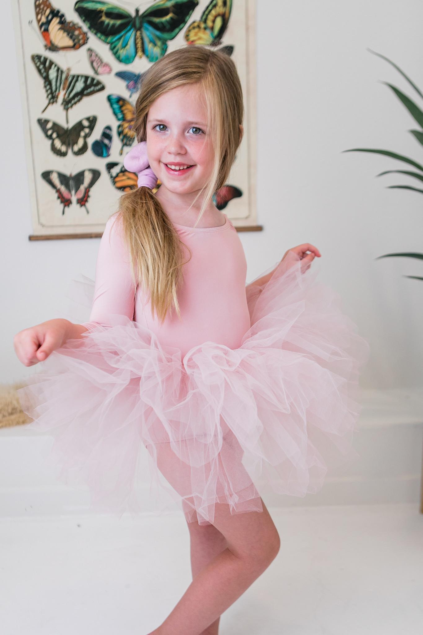 Ballet Pink 3/4 Tutu Leotard - Blissfully Lavender BoutiqueMila & Rose ®
