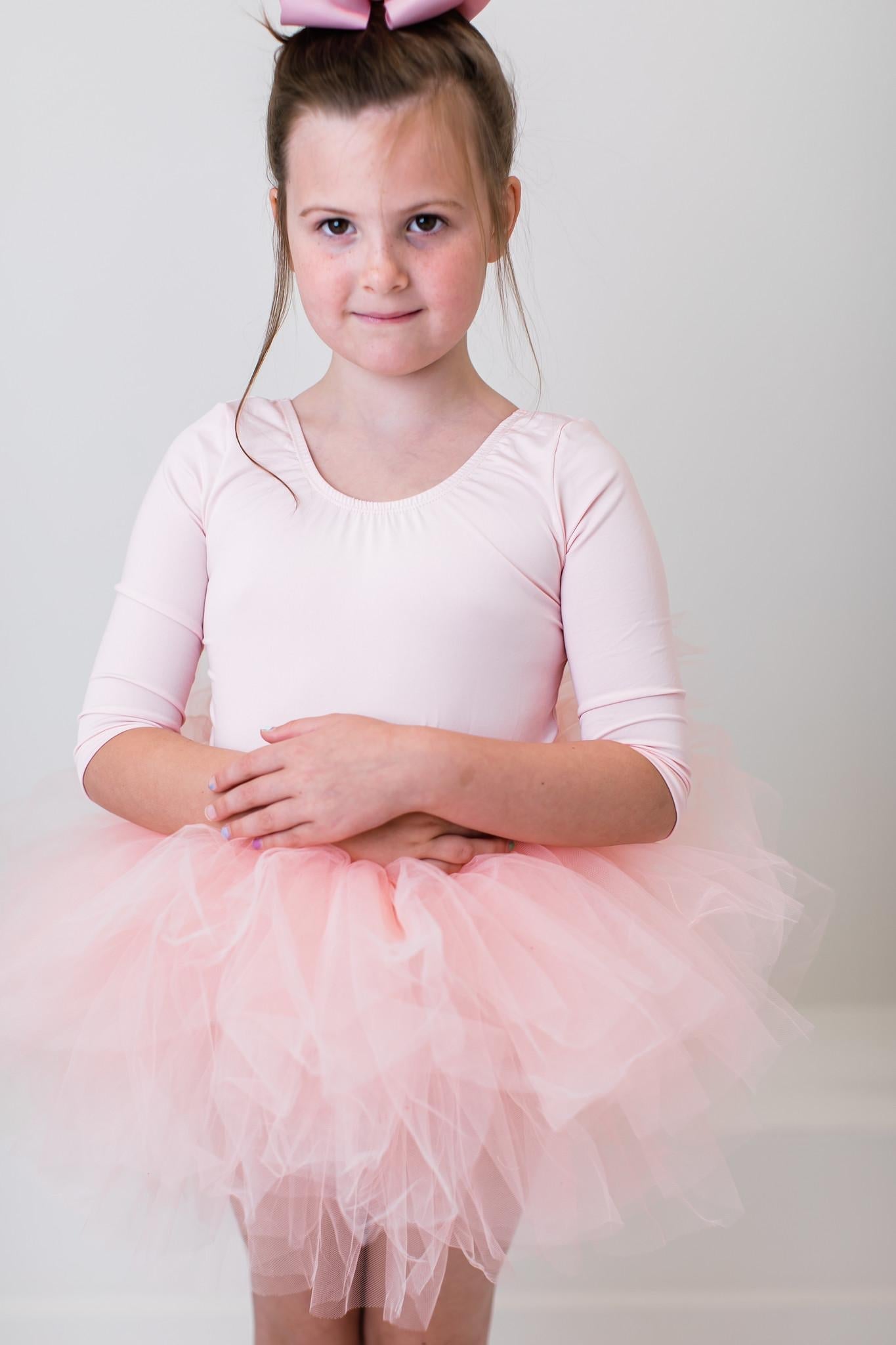 Ballet Pink 3/4 Tutu Leotard - Blissfully Lavender BoutiqueMila & Rose ®