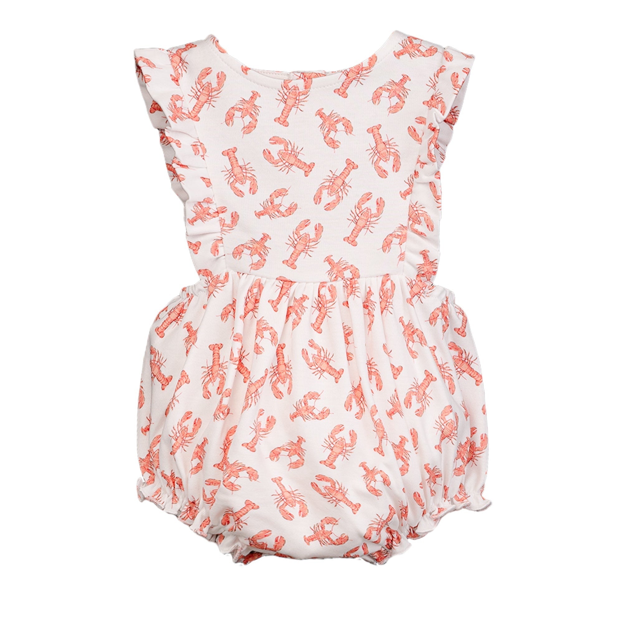 Crustacean Craze Pima Cotton Frilly Bubble Romper - Blissfully Lavender BoutiqueFeather Baby