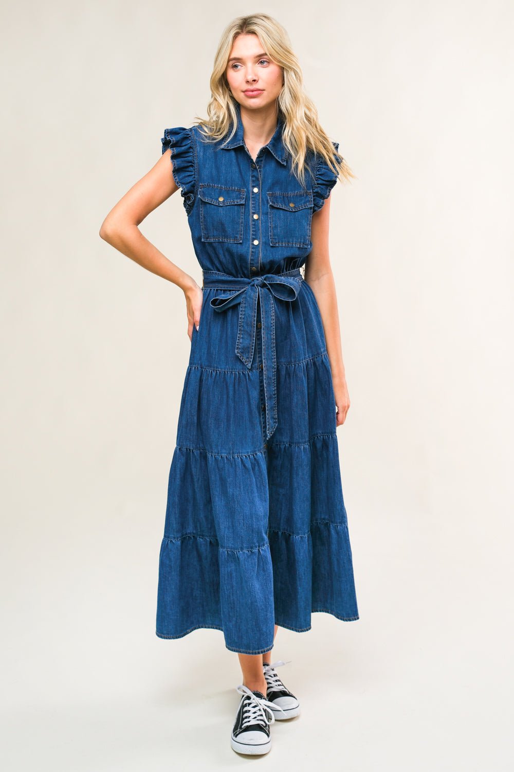 Fan Favorite Women’s Woven Midi Dress - Blissfully Lavender BoutiqueFlying Tomato