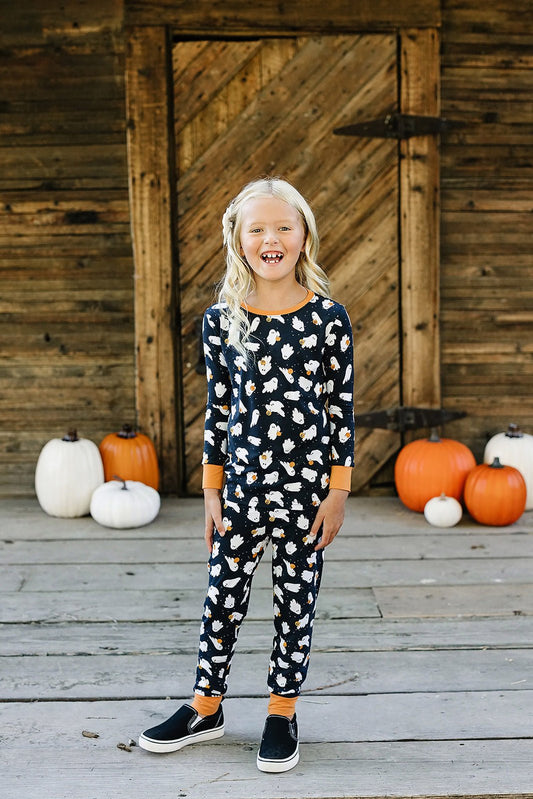 Ghosts Bamboo Pajama Set - Blissfully Lavender BoutiqueMebie Baby