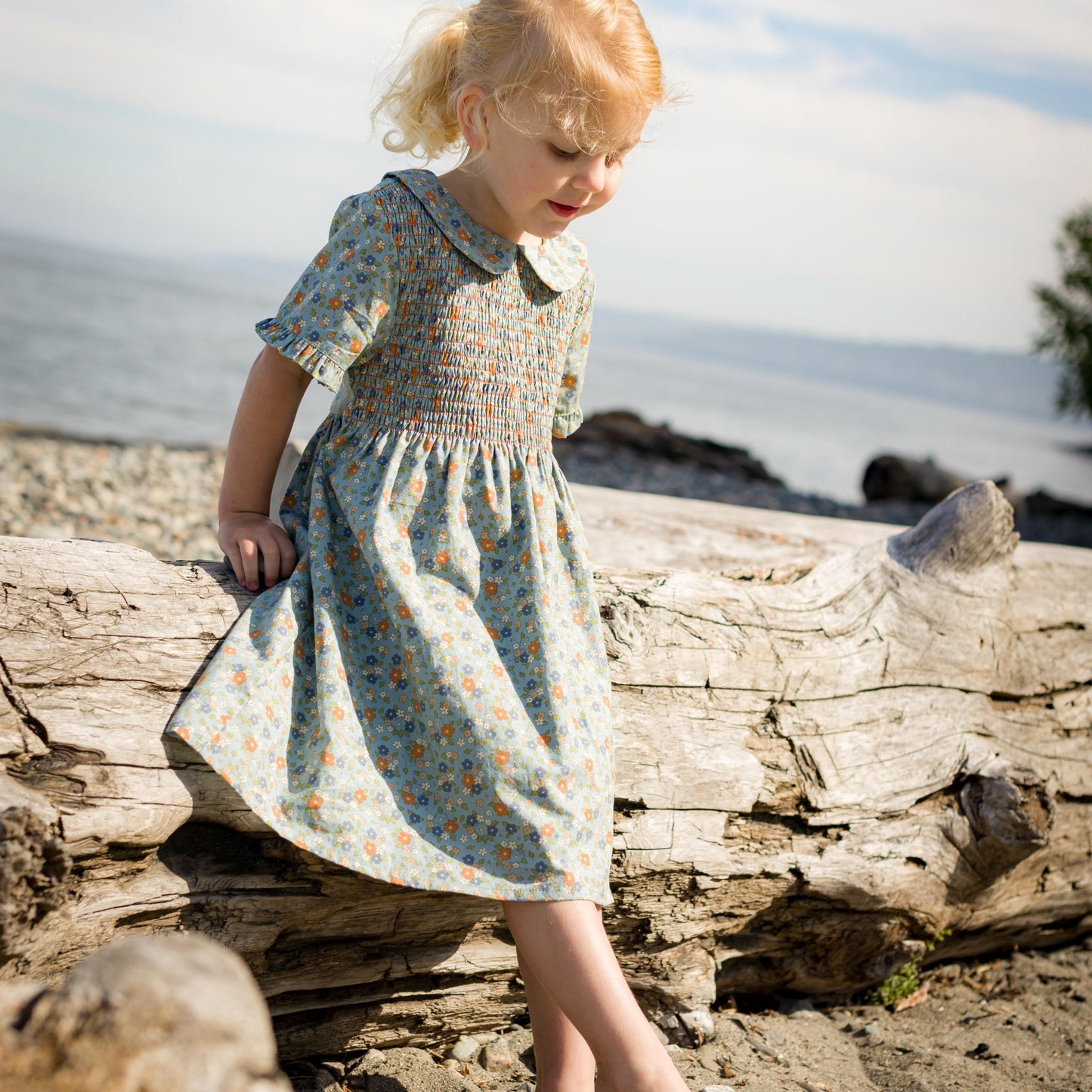 Girls Cottage Floral Briar Dress with Smocking - Blissfully Lavender BoutiqueBeet World
