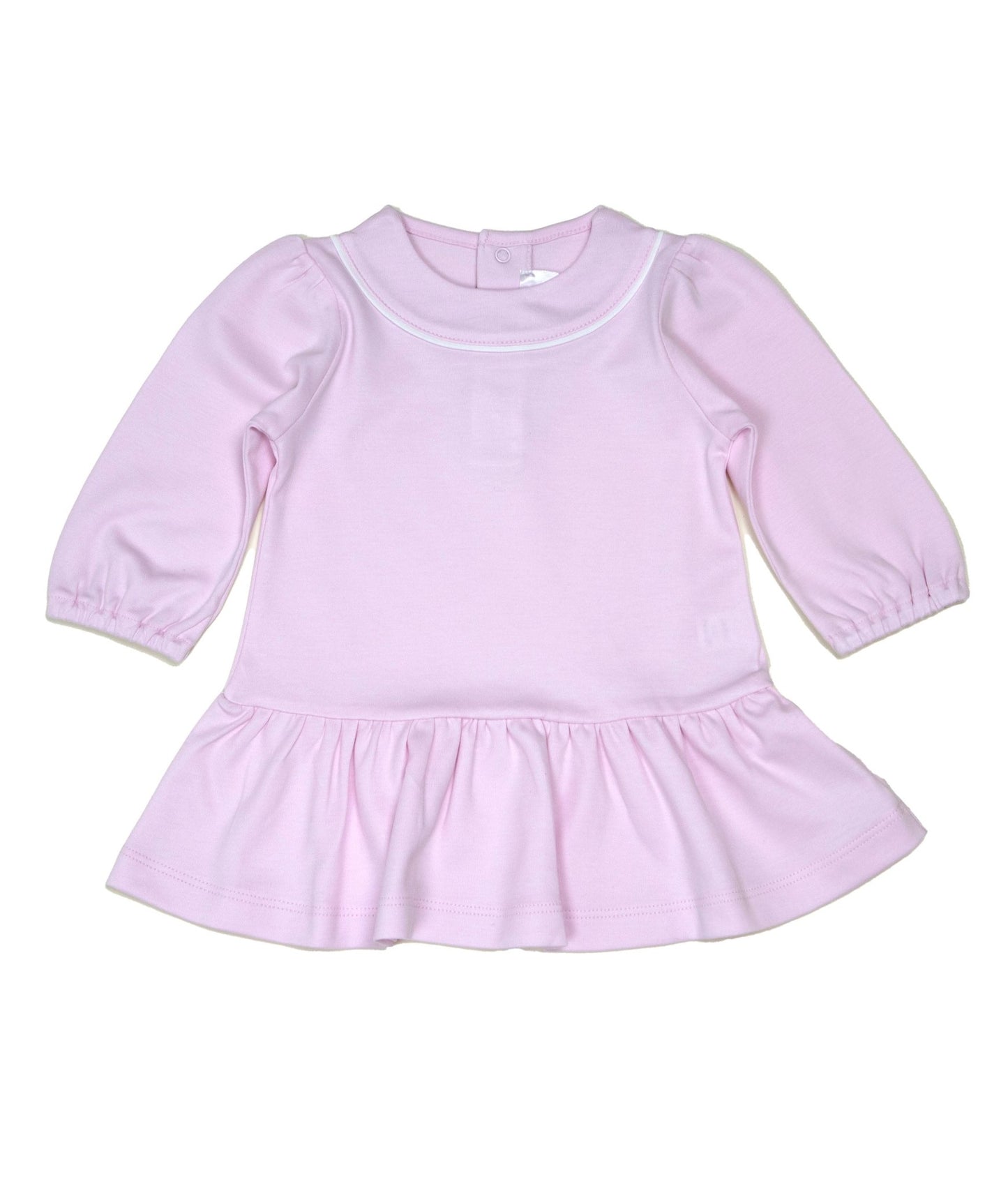 Girls Pink Long Sleeve Jersey Dress - Blissfully Lavender BoutiqueCuclie