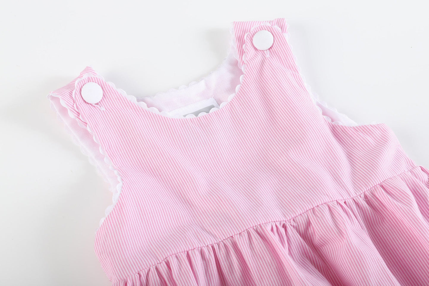 Girls Pink Seersucker A - Line Dress - Blissfully Lavender BoutiqueLil Cactus