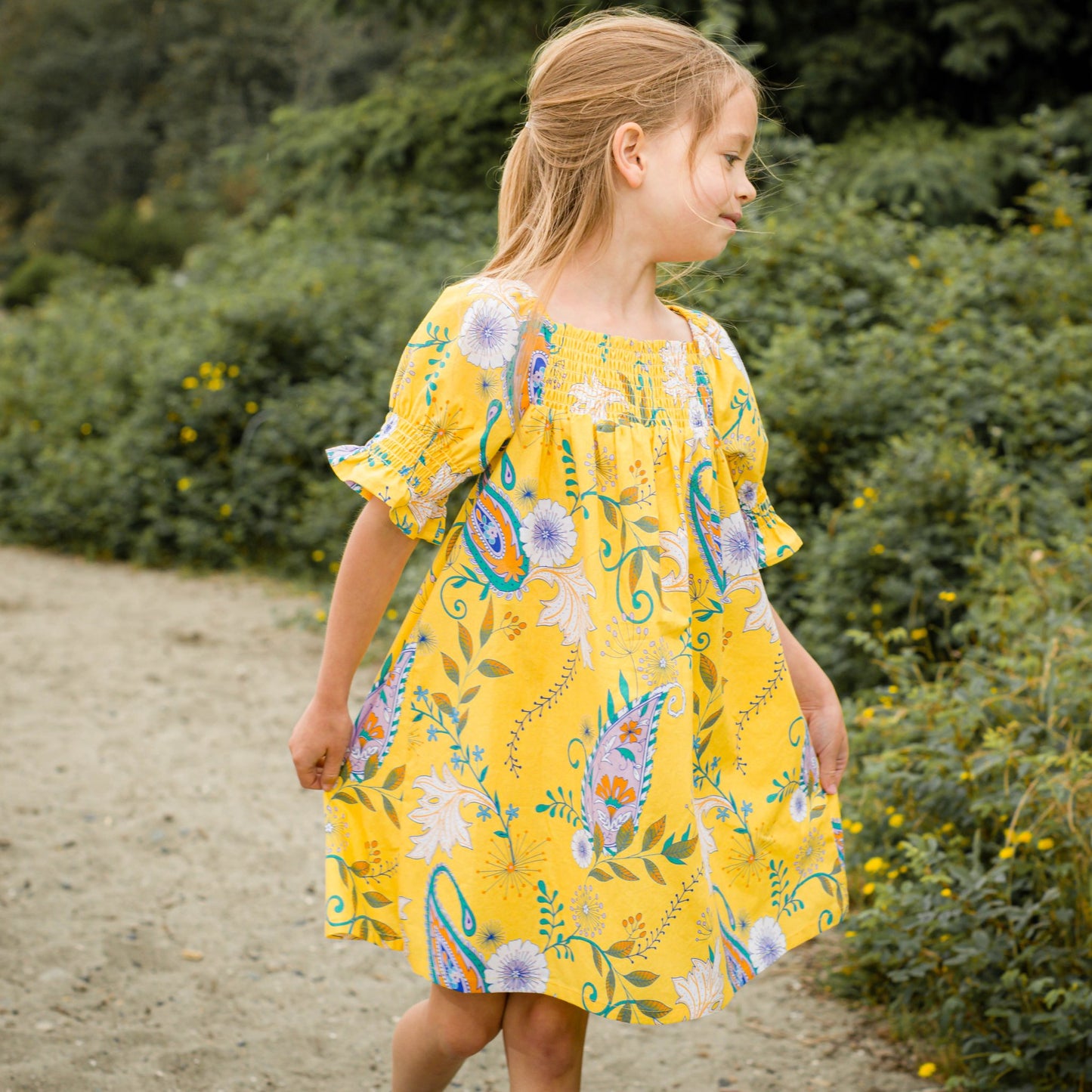 Girls Sunshine Paisley Olivia Dress - Blissfully Lavender BoutiqueBeet World