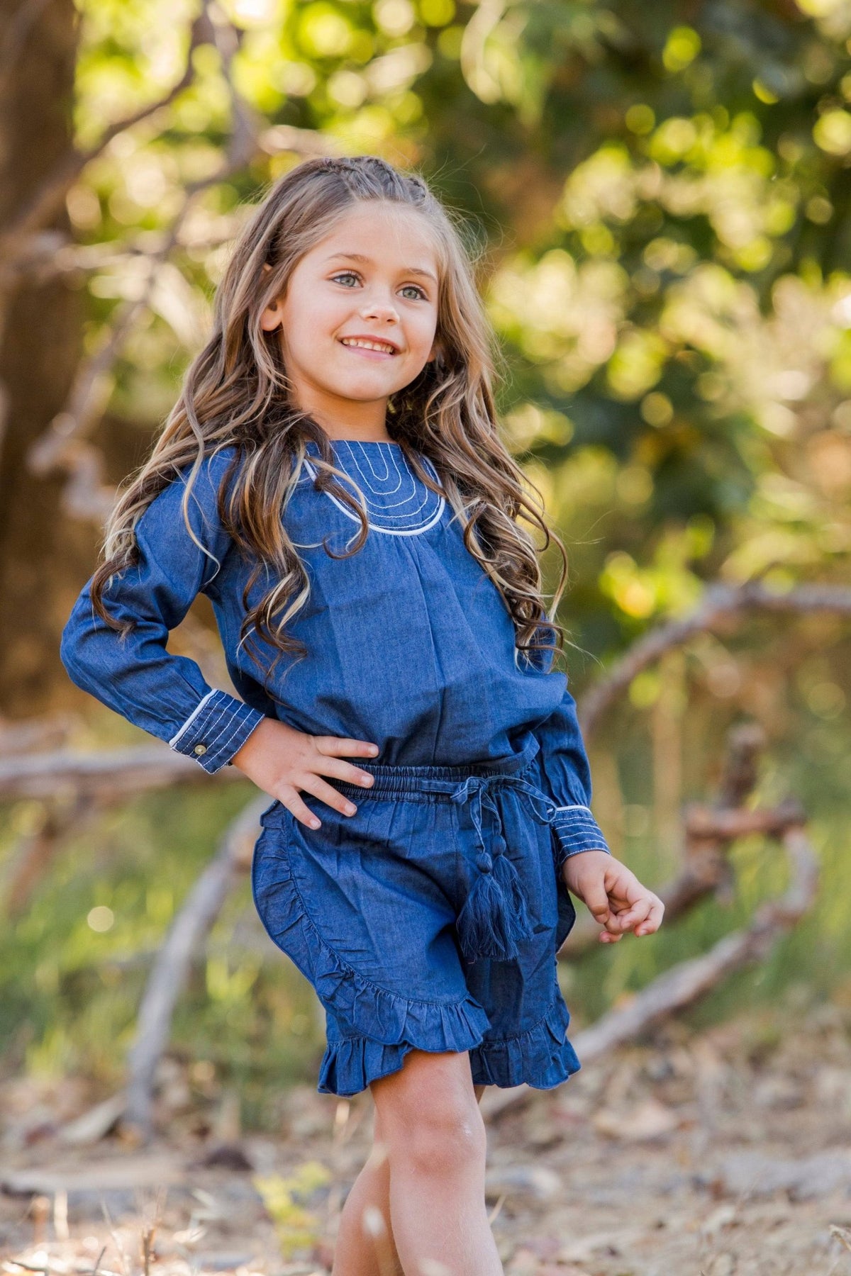 Larissa Demin Shorts - Blissfully Lavender BoutiqueGuadalupe Design