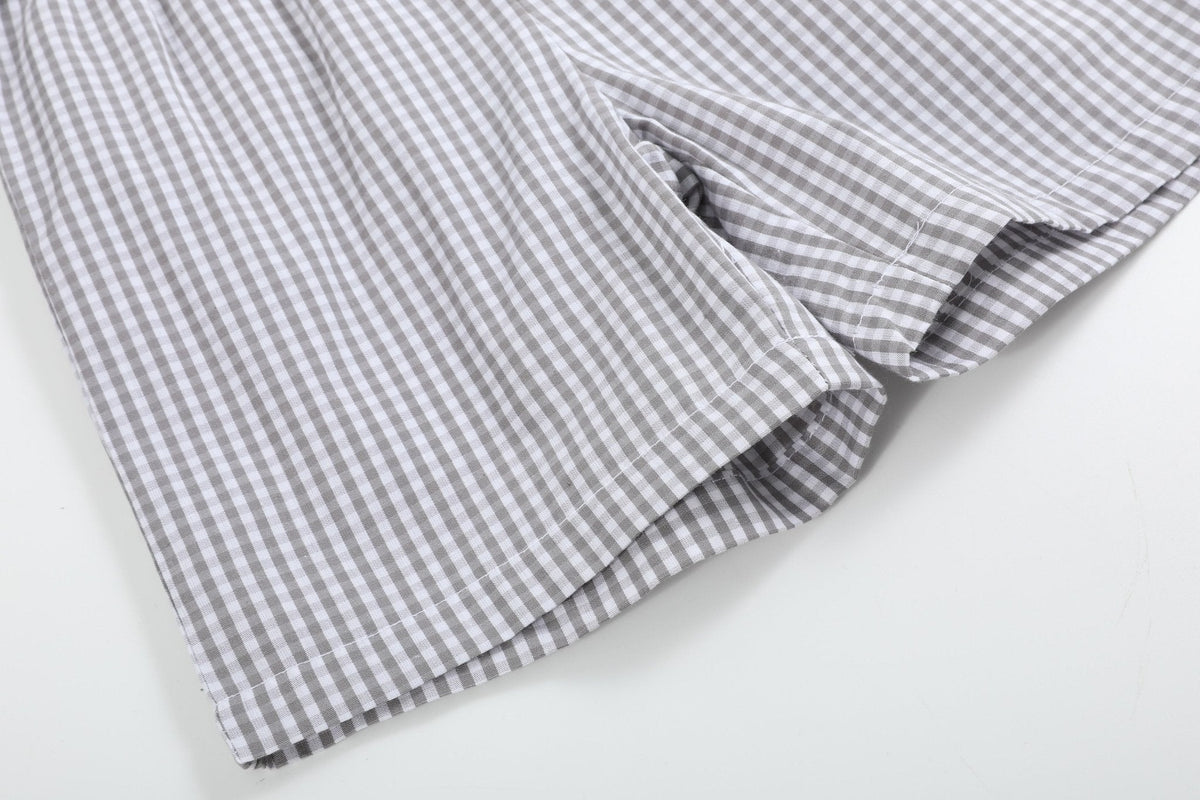 Light Gray Mallard Smocked Shirt and Shorts