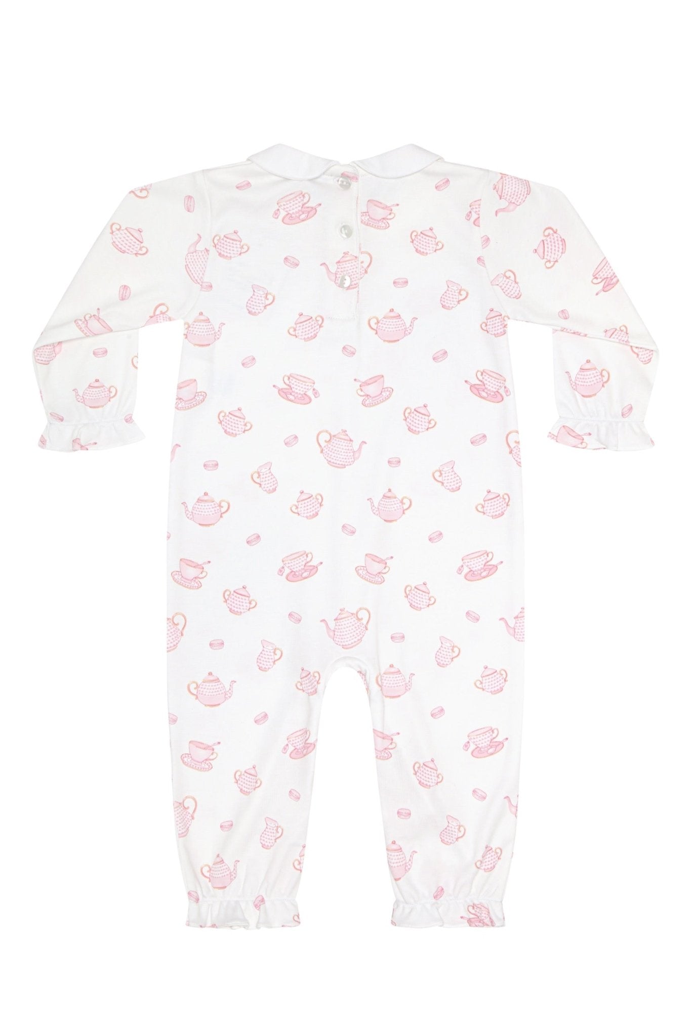 Petite Tea Time Print Romper long sleeve - Blissfully Lavender BoutiqueNella Pima