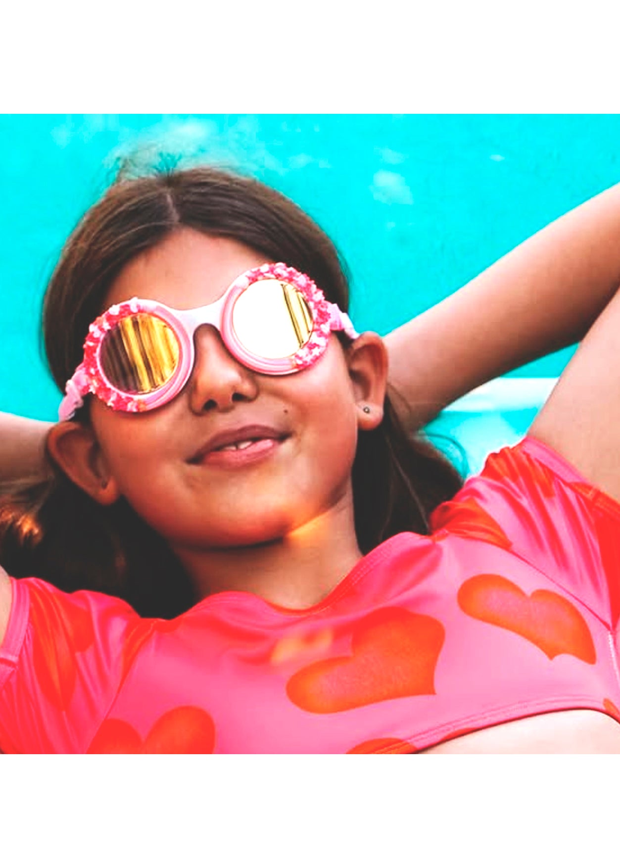 Bright Pink Cupcake Swimming Goggles