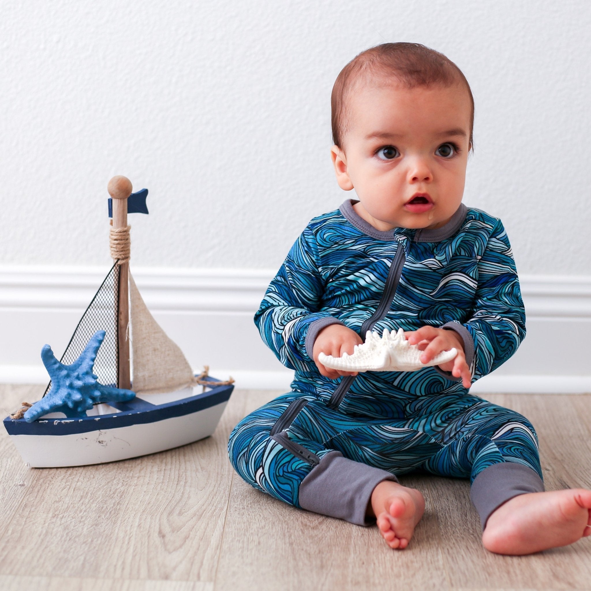 Sea Dreams Bamboo Romper - Blissfully Lavender BoutiqueBestaroo