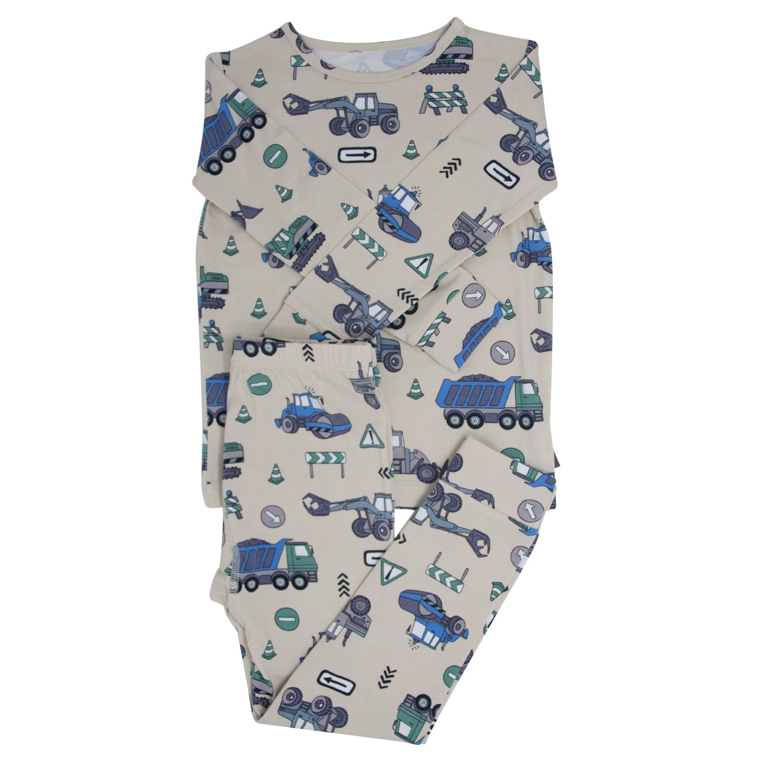 Trucks Diggers Construction Big Kid Pajama - Blissfully Lavender BoutiqueSweet Bamboo