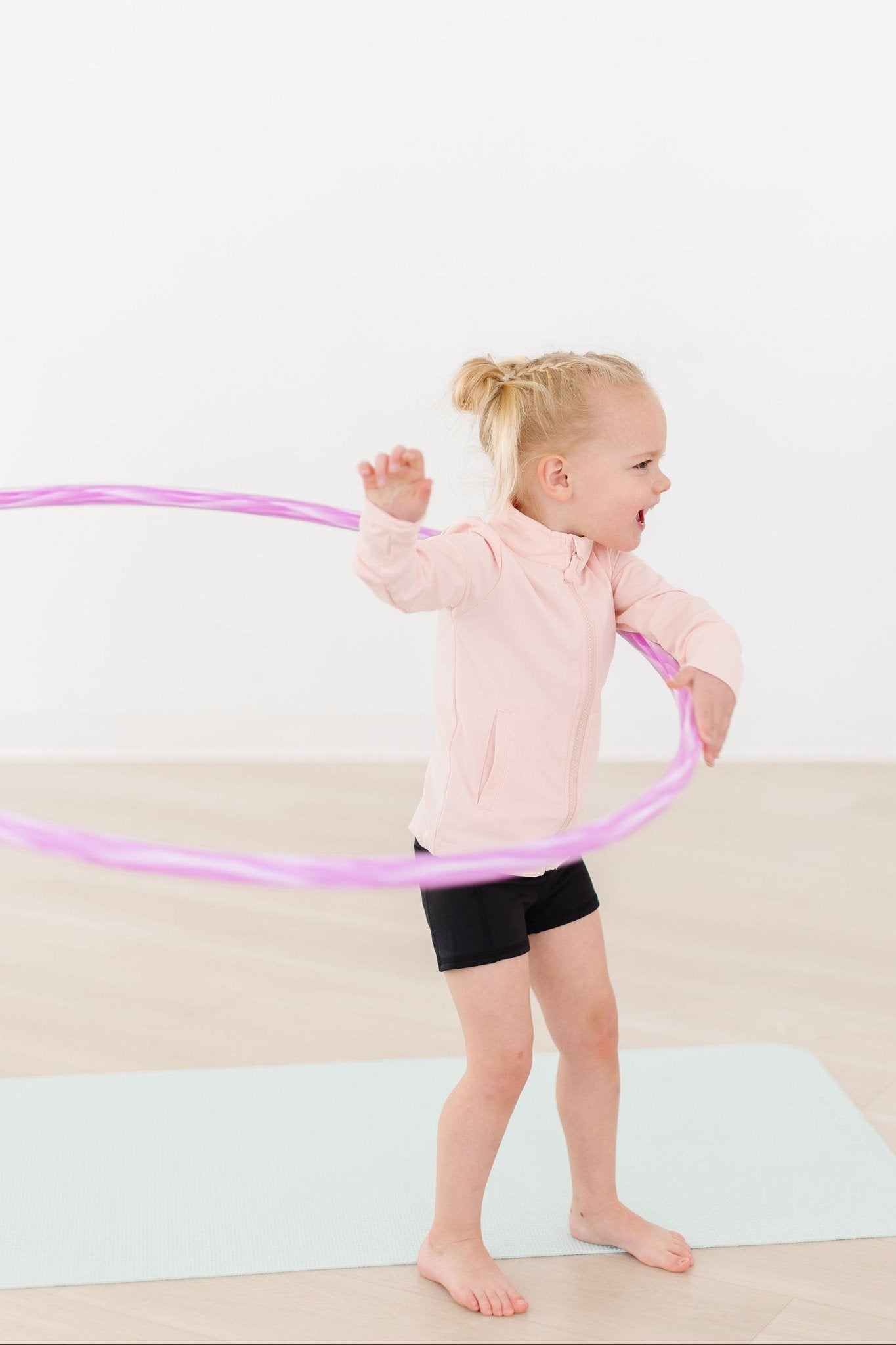 Zen Pink Full - Zip Ruffle Active Jacket - Blissfully Lavender BoutiqueMila & Rose ®