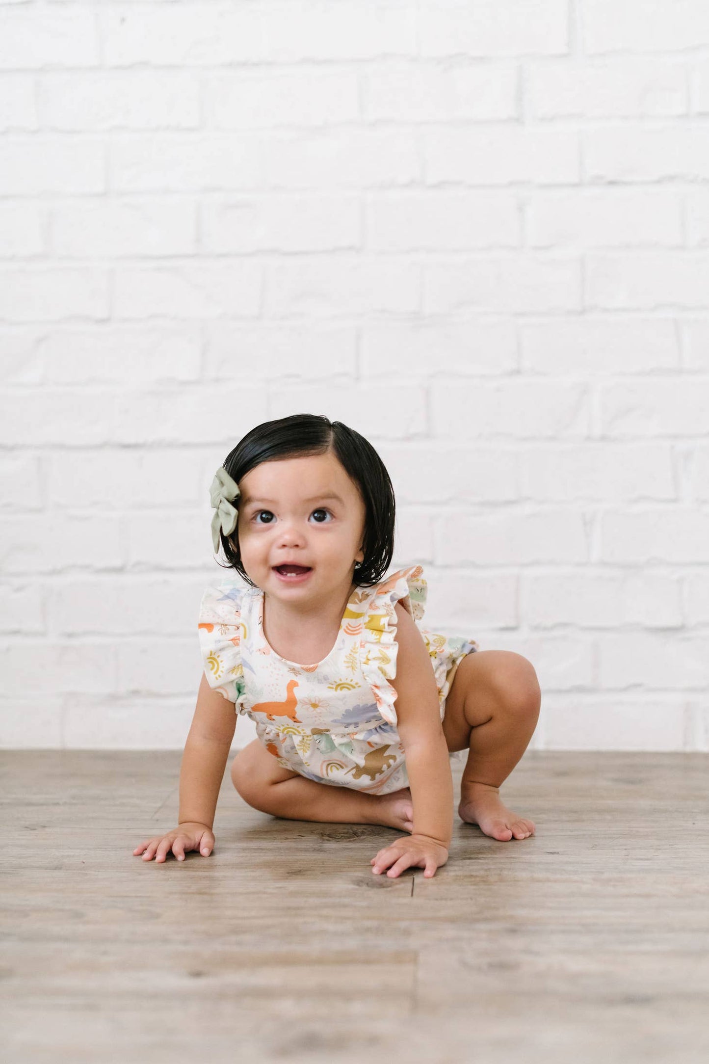 Baby Girl Amelia Romper in Dainty Dinos