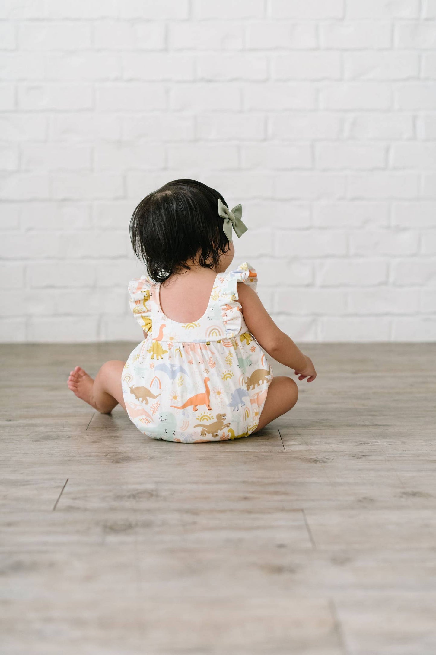 Baby Girl Amelia Romper in Dainty Dinos