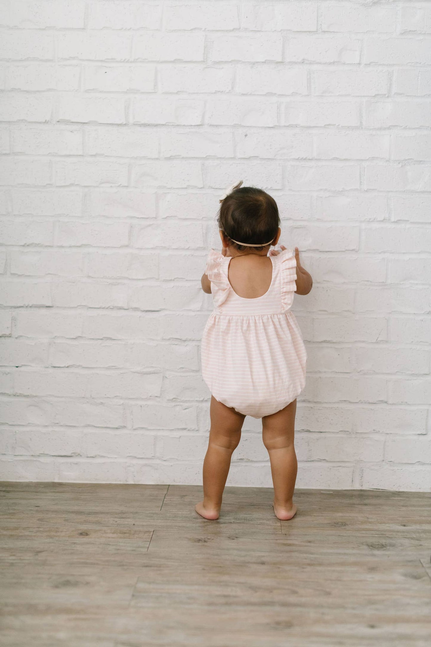 Baby Girl Amelia Romper in Candy Stripe