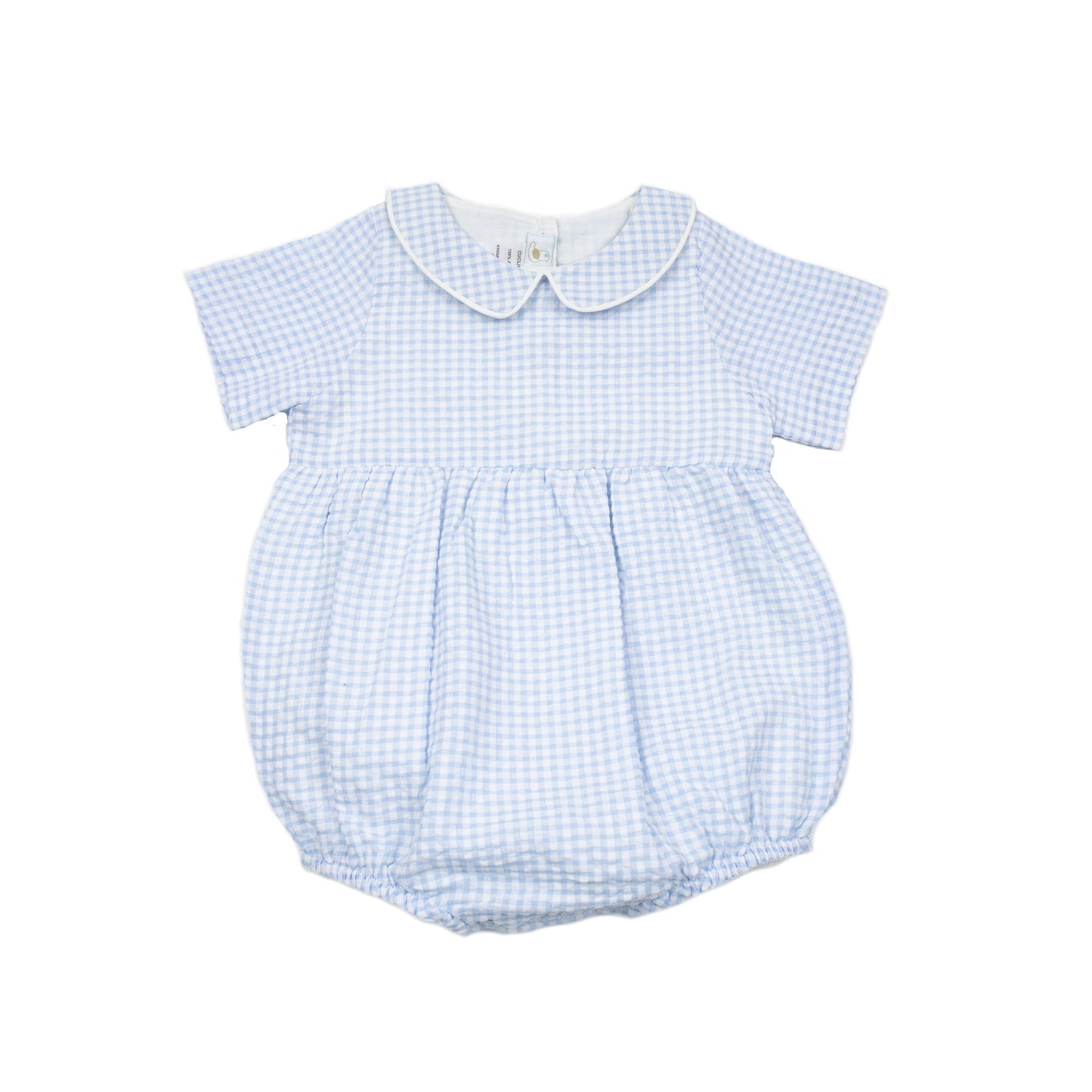 Baby Boy Seersucker Boys Bubble Romper, Lt.Blue