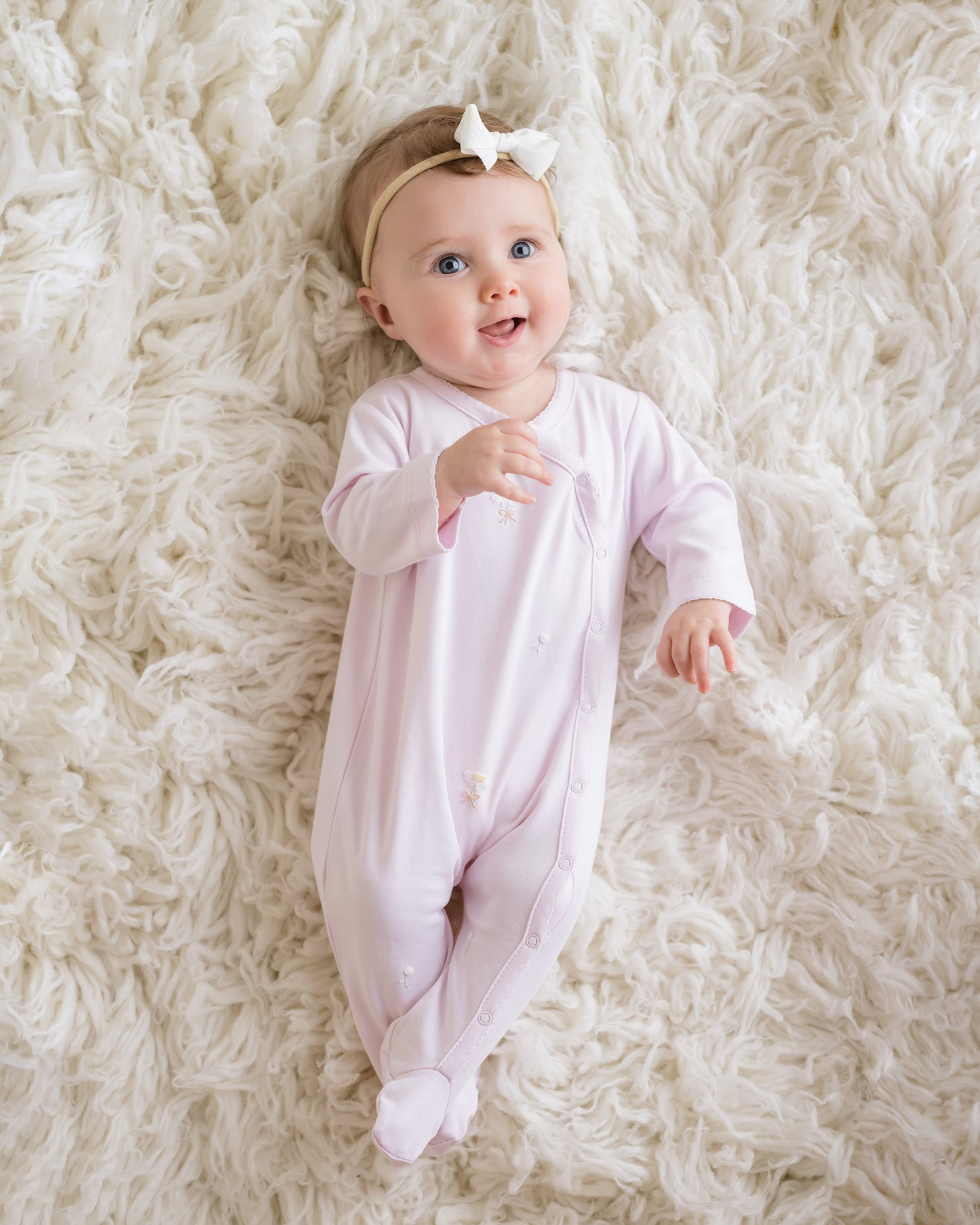 Baby Girl Sprinkle of Roses Footie
