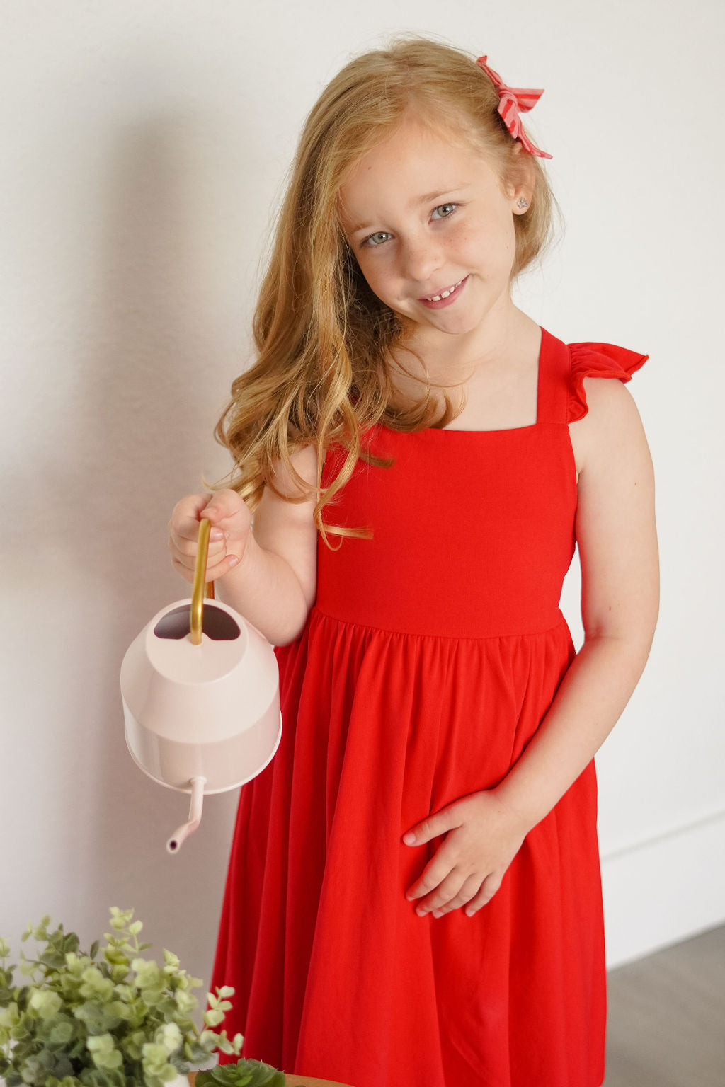 Girls Rosita Twirl Dress in Scarlet
