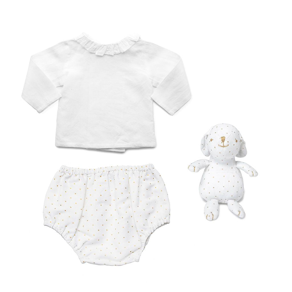 Louelle Baby Outfit and Bunny Gift Set