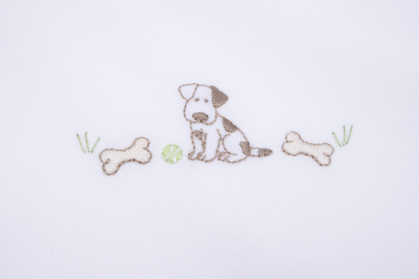Puppy Receiving Blanket, White