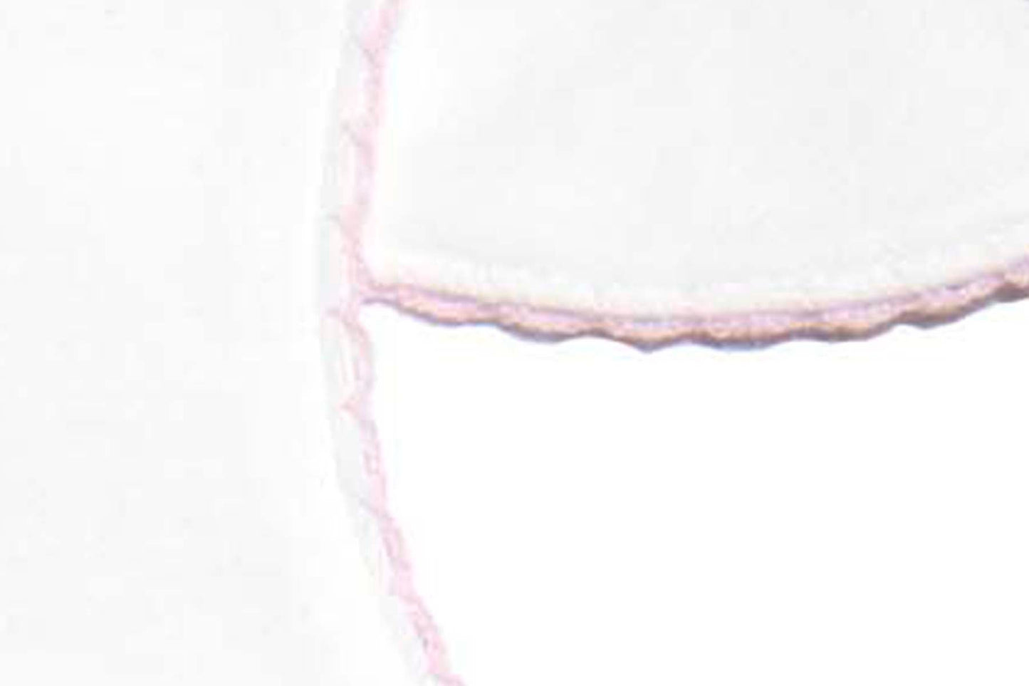 Baby Girl Classic Pima Cotton Bib, White with Pink Trim