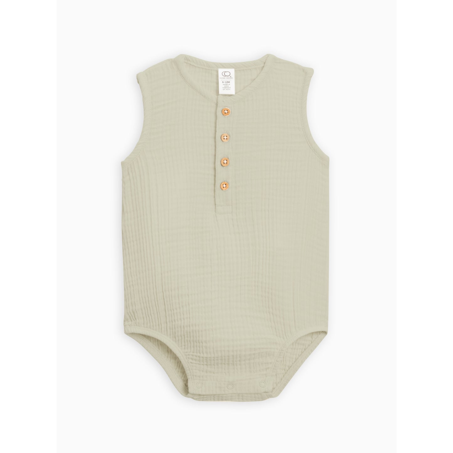 Organic Sage Bowie Muslin Romper