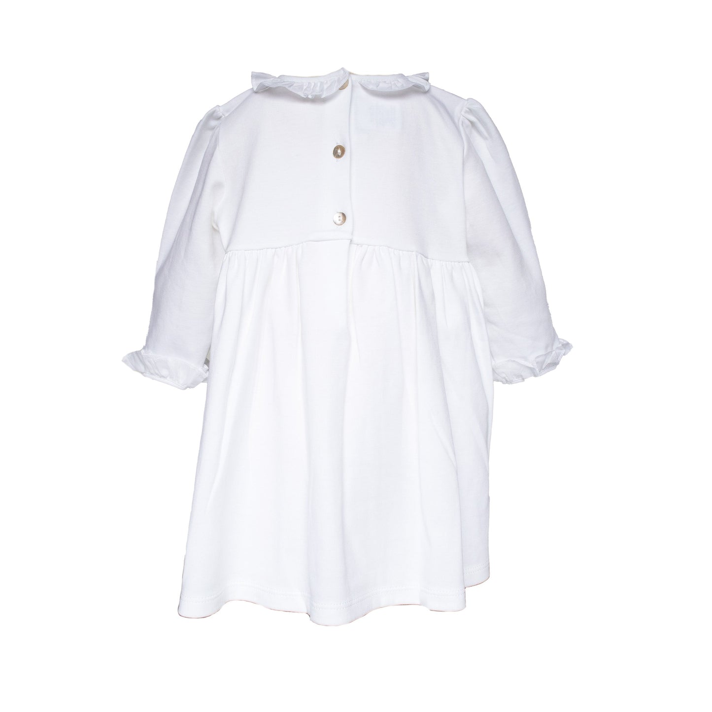 Baby Girl White Smocked Pima Cotton Dress