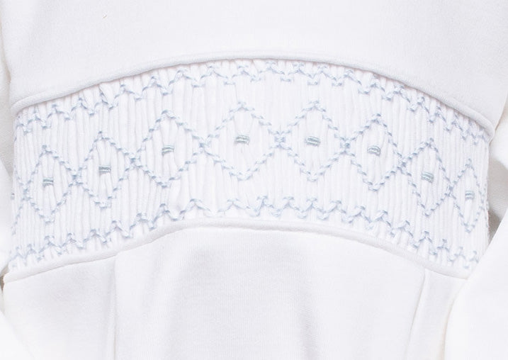 Baby White Smocked Footie