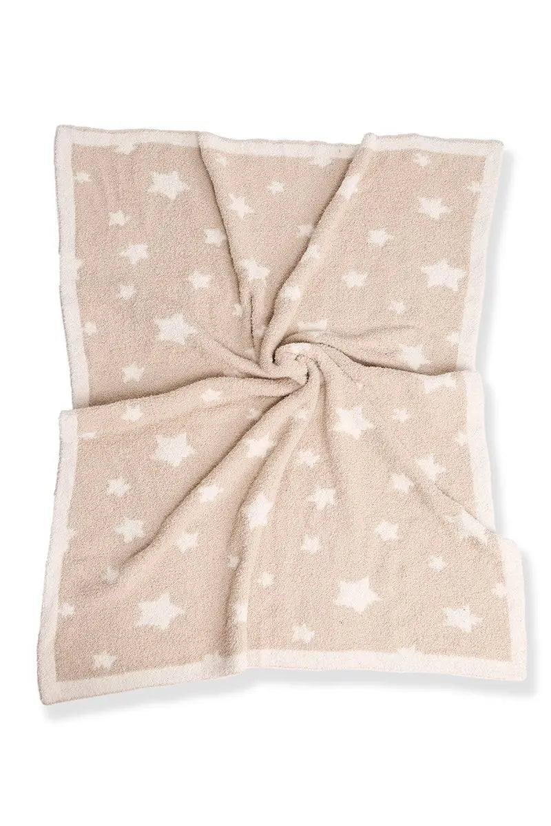 Star Print Luxe Soft Throw Baby Blanket