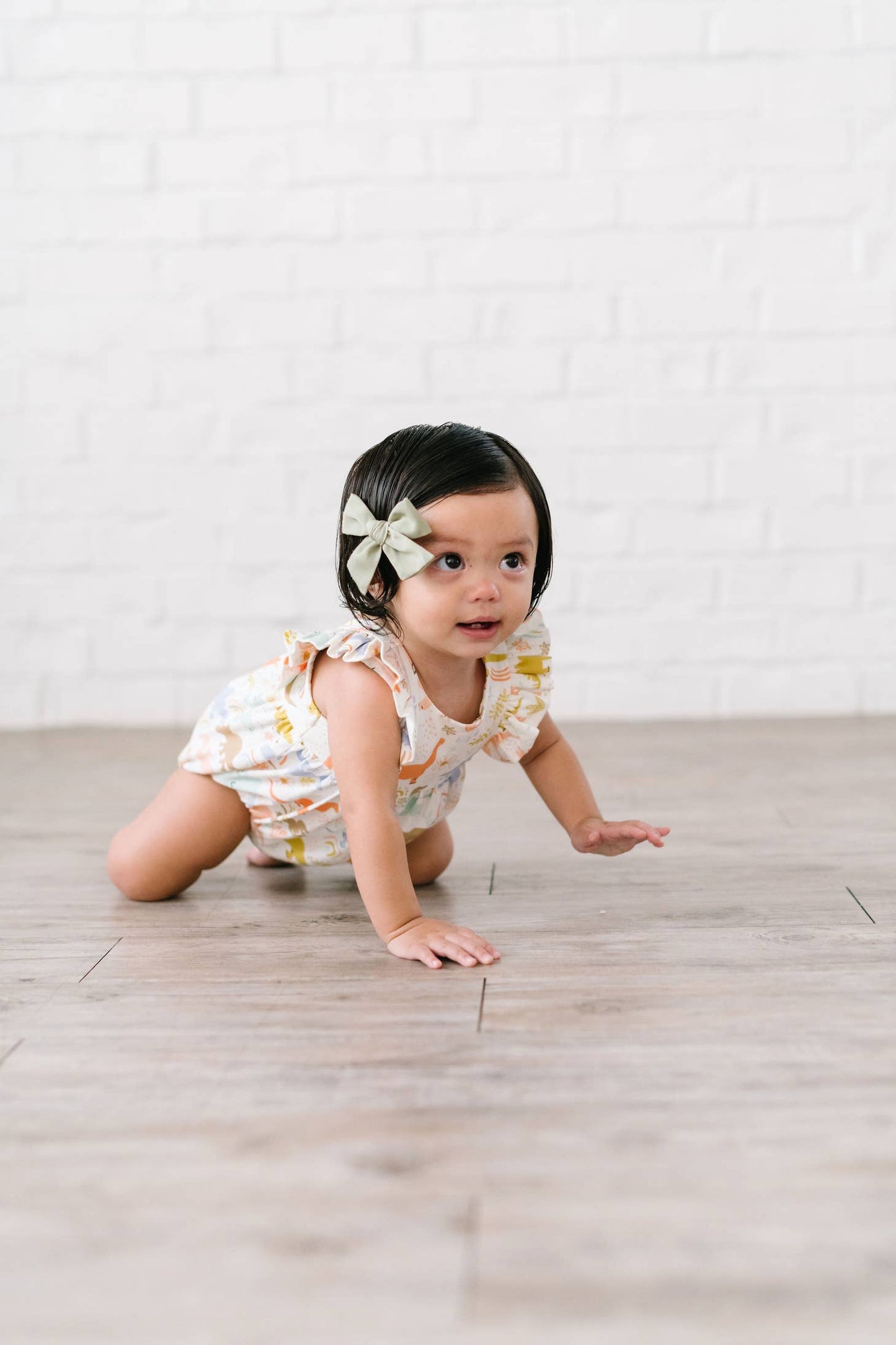 Baby Girl Amelia Romper in Dainty Dinos