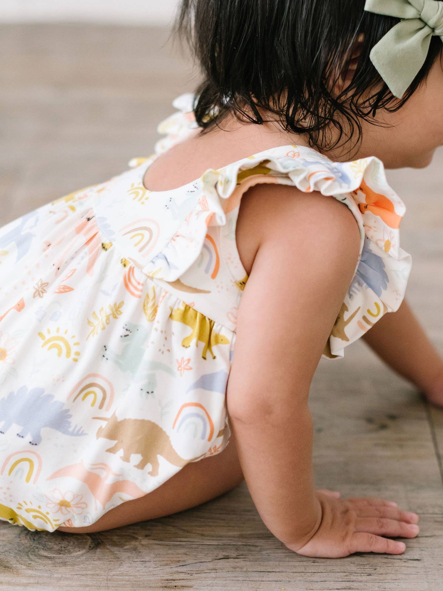 Baby Girl Amelia Romper in Dainty Dinos