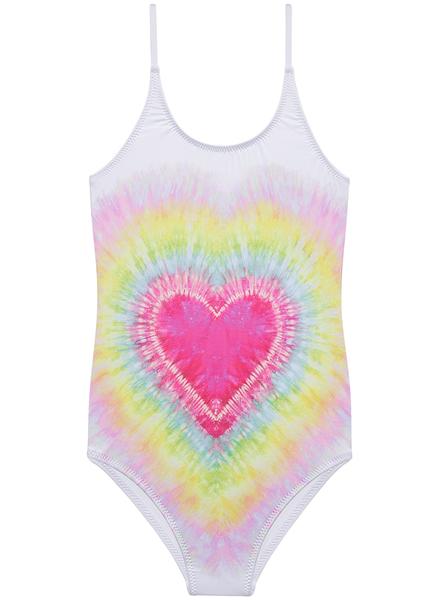 Tie Dye Heart One-Piece Swimsuit