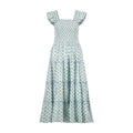 Paloma Women's Maxi Dress Aqua Floral Block Print