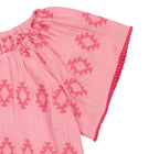 Mini Capucine Girls' Coverup Rose Embroidery
