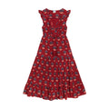 Giselle Women's Maxi Dress Bordeaux Block Print