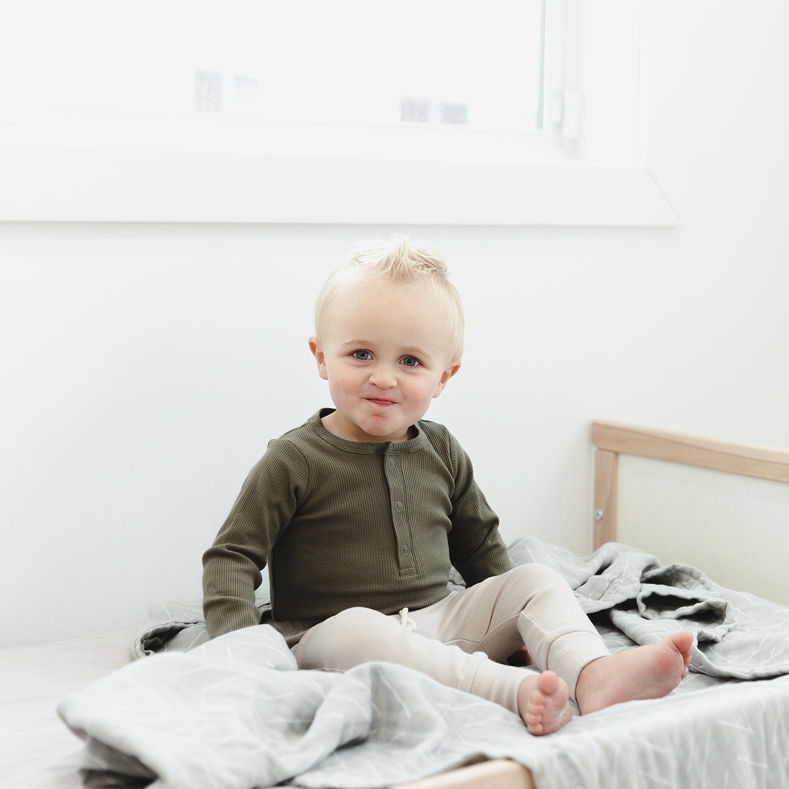 Organic Snap Long Sleeve Ribbed Bodysuit