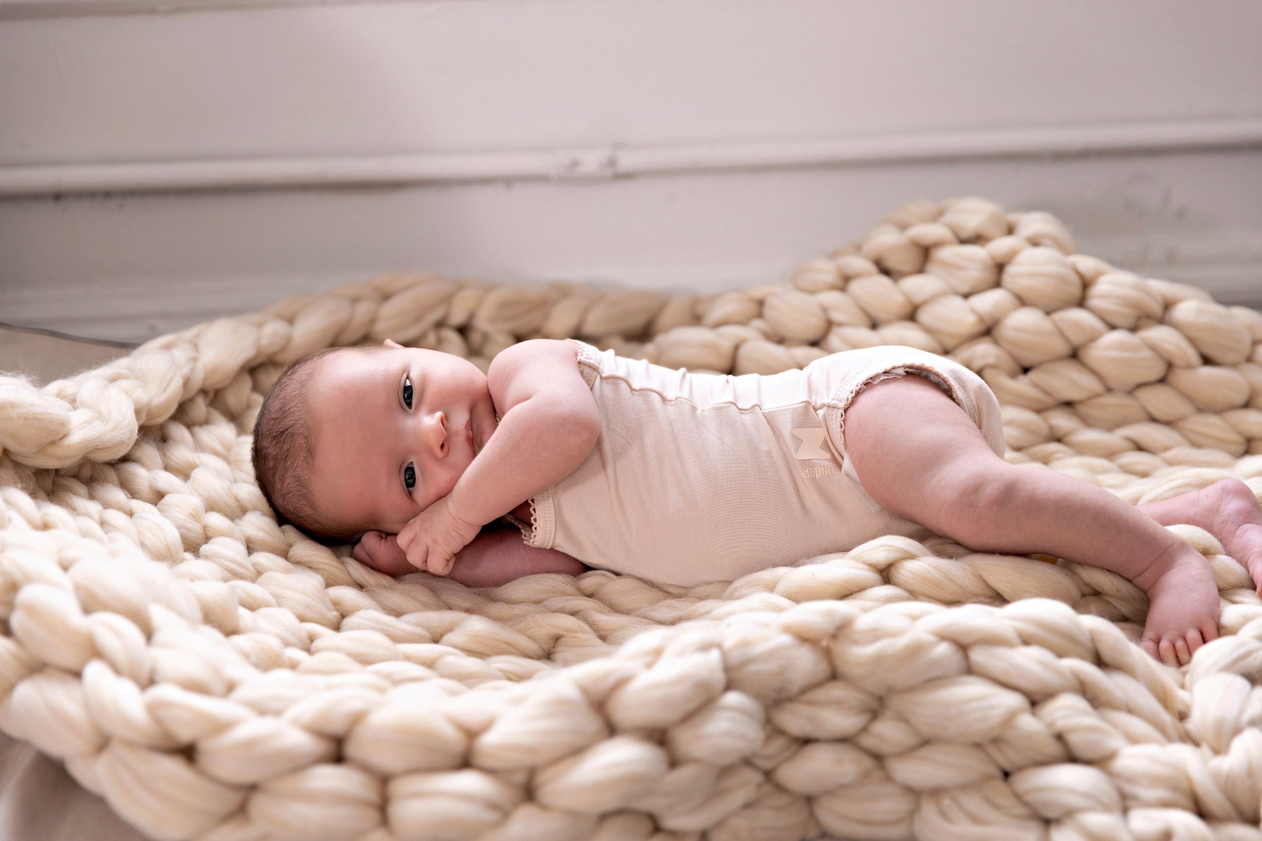 Bamboo Cotton Mauve + White Bodysuits (Three Pack)