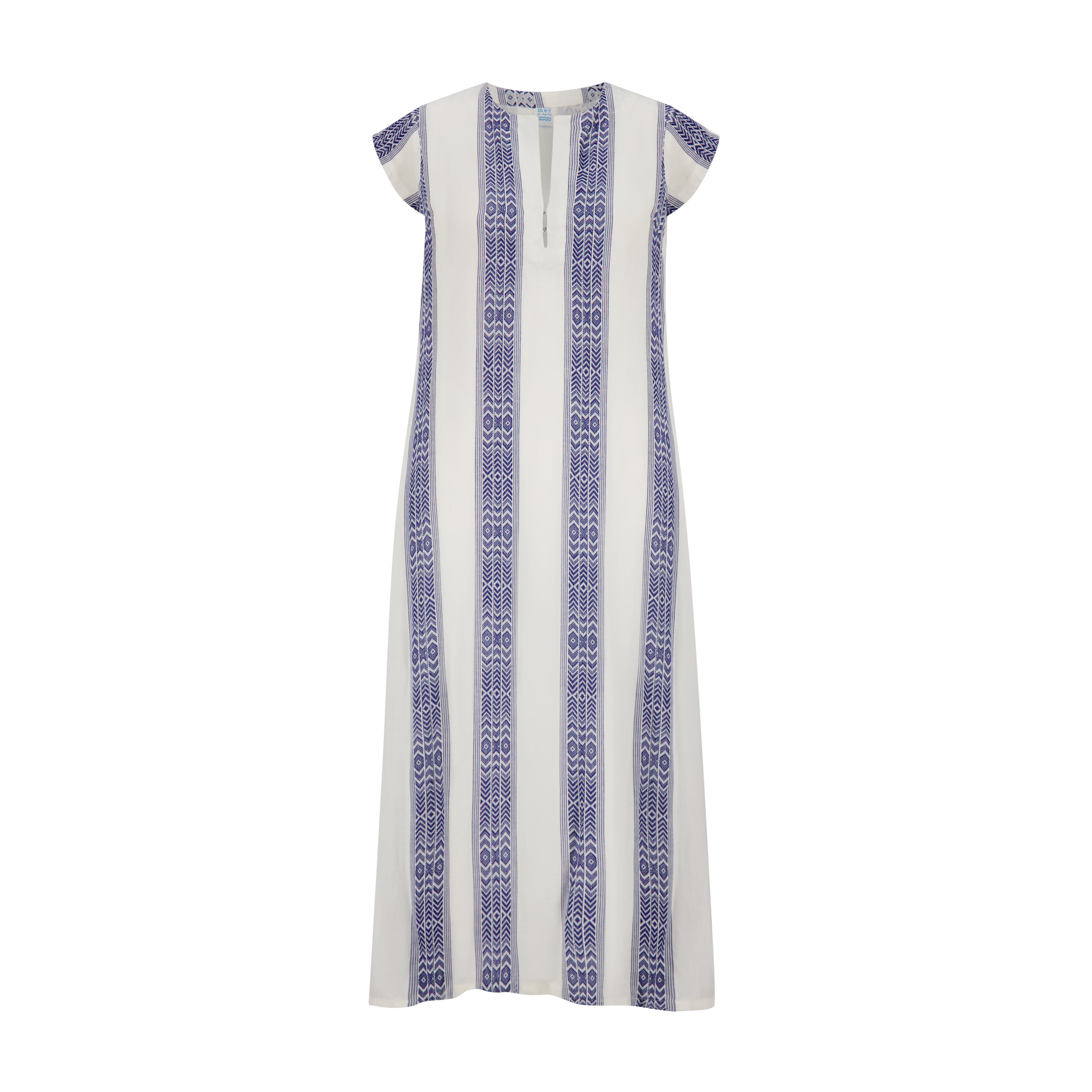 Noa Women's Maxi Caftan Navy Stripe