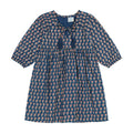 Sara Girls Popover Dress Blue Floral Block Print