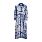 Anais Women's Shirtdress Navy Shibori