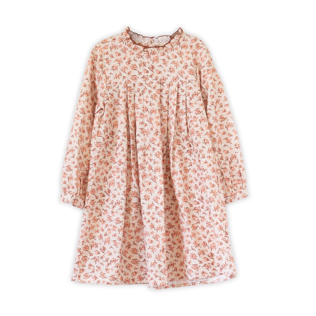 Girls Myrtle Pleated Dress | Pink Heather
