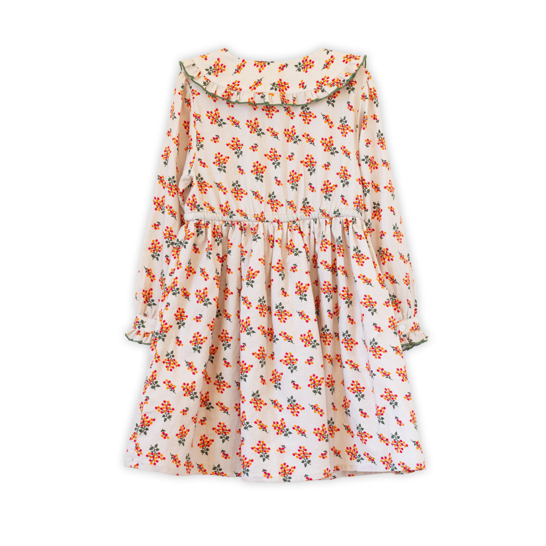 Girls Adelaide Velvet Tie Dress | Autumn Floral