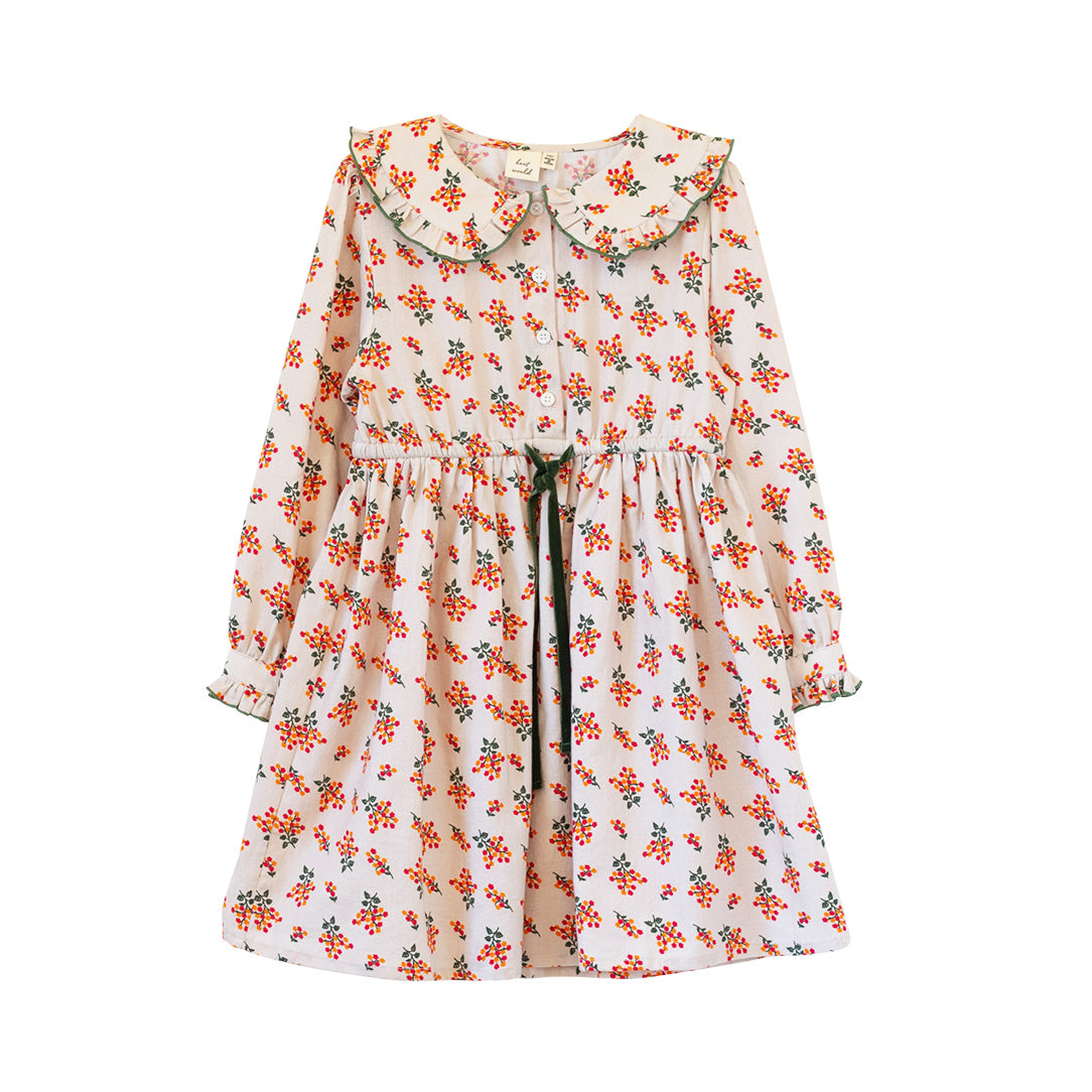 Girls Adelaide Velvet Tie Dress | Autumn Floral