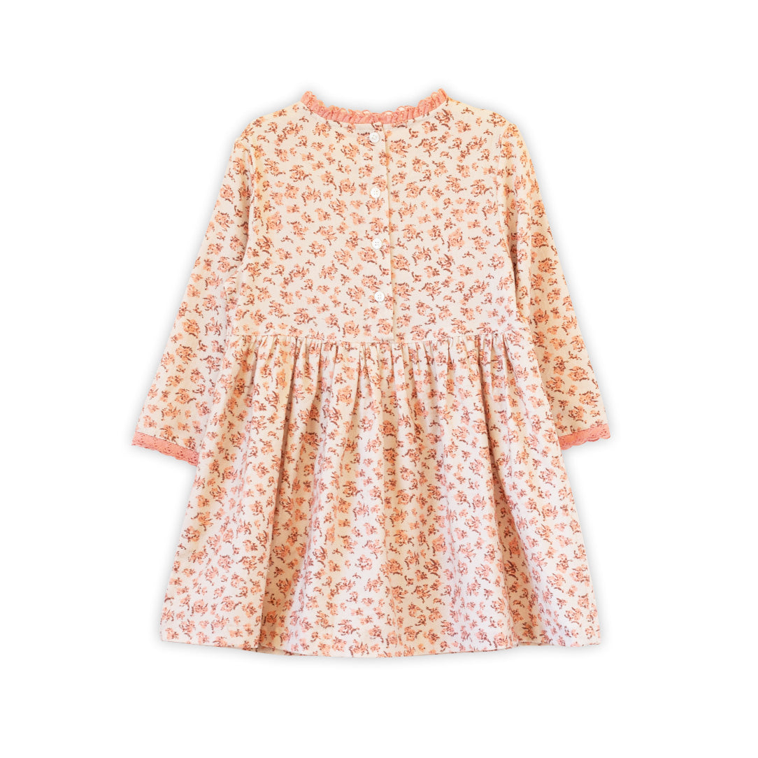 Toddler Lulu Dress with Lace Trim | Pink Heather