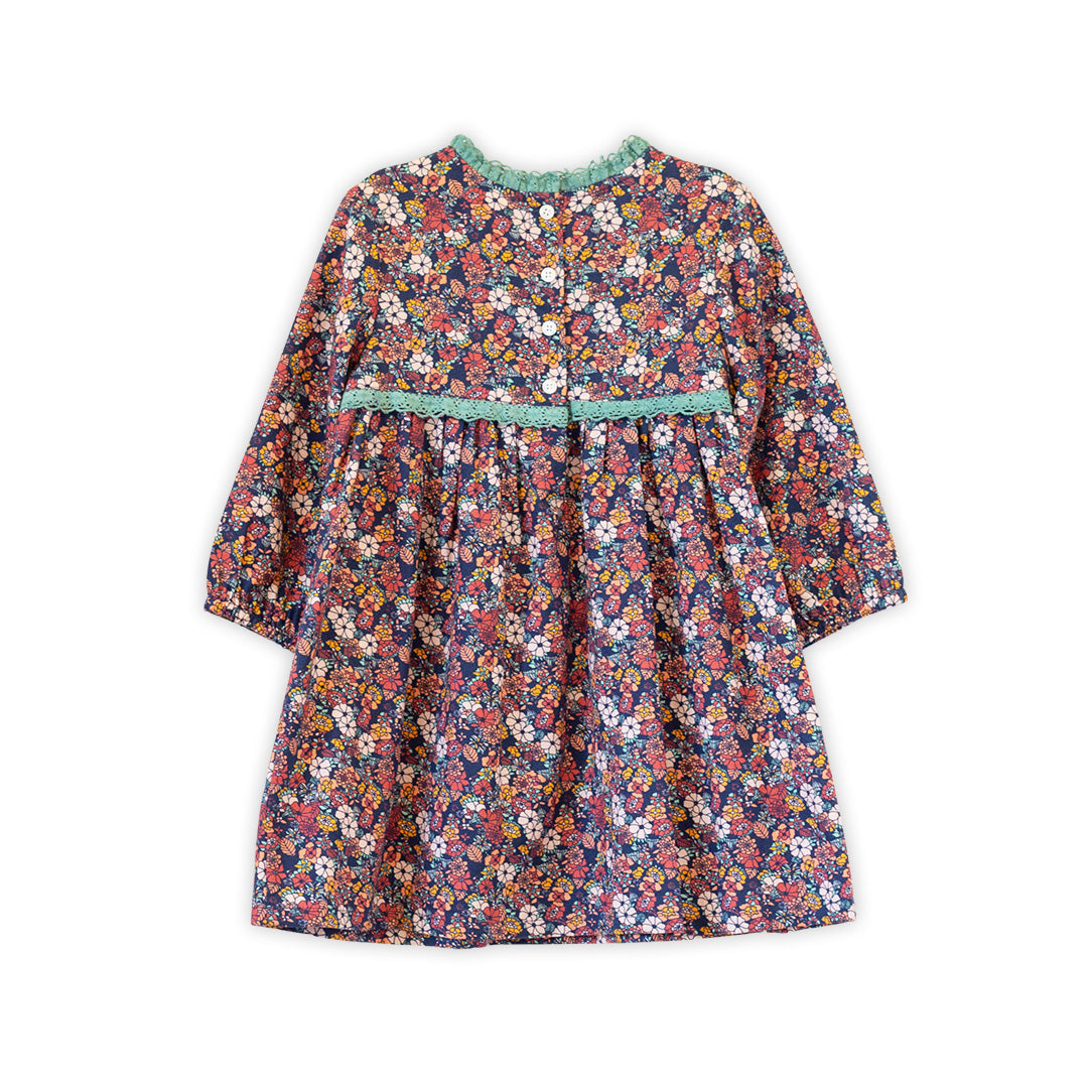 Toddler Priya Dress with Lace Trim | Garden Confetti