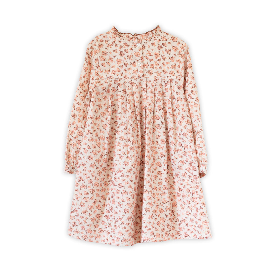 Girls Myrtle Pleated Dress | Pink Heather
